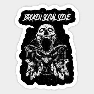 BROKEN SOCIAL SCENE MERCH VTG Sticker